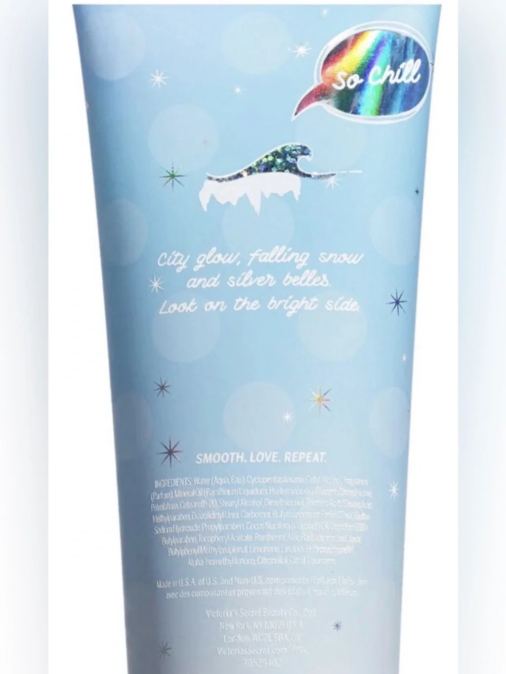 PINK Victoria's Secret Cool & Bright Chilled Scented Body Lotion - Light Blue